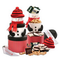 Smiling Snowman Gift Tower